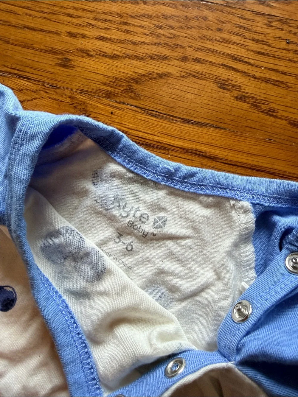 Kyte BABY Blue & White Blueberry Print Onesie